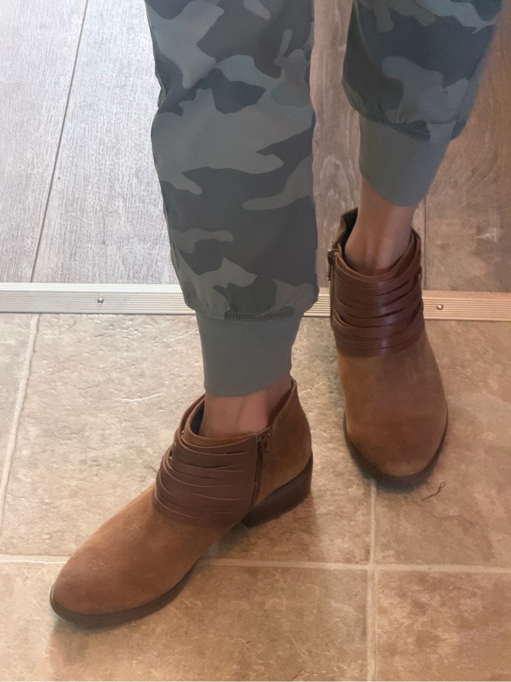 Women’s Comfortiva Suede Booties, 6.5M
